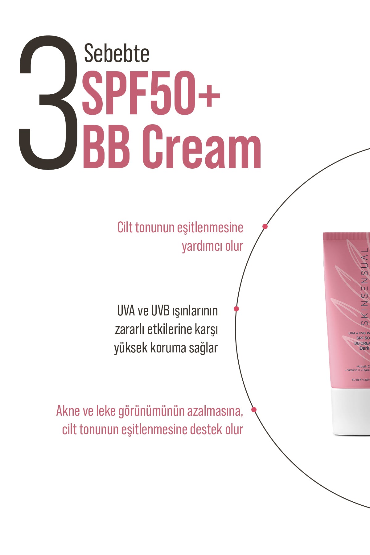 BB Krem Dark | 50 Spf Uva/Uvb Pa++++ 50ml