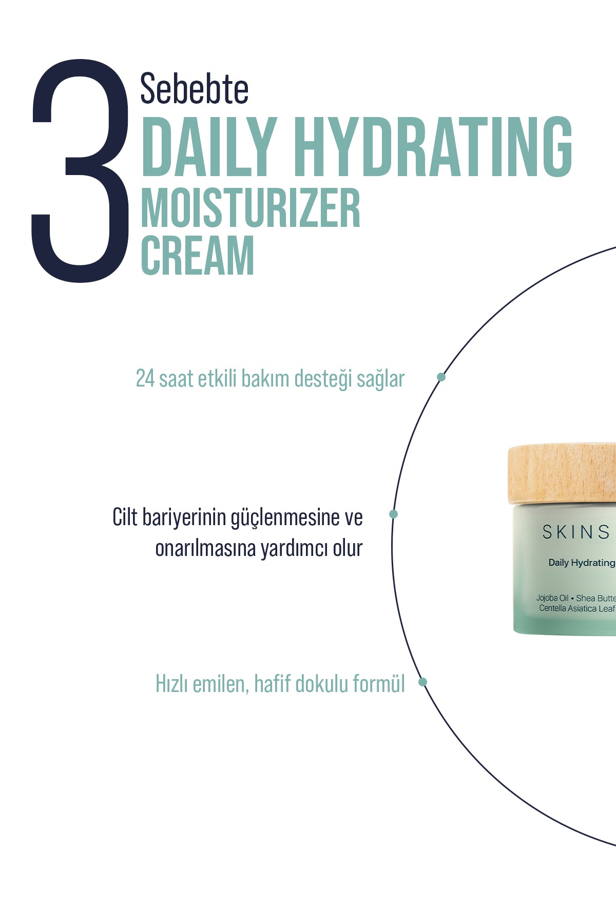 Daily Hydrating Moisturizer Cream | 24 Saat Etkili Nemlendirici 50ml
