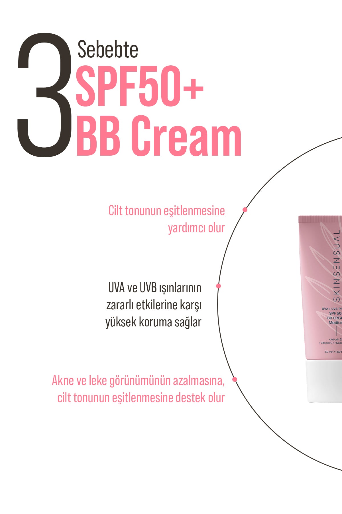 BB Krem Medium | 50 Spf Uva/Uvb Pa++++ 50ml