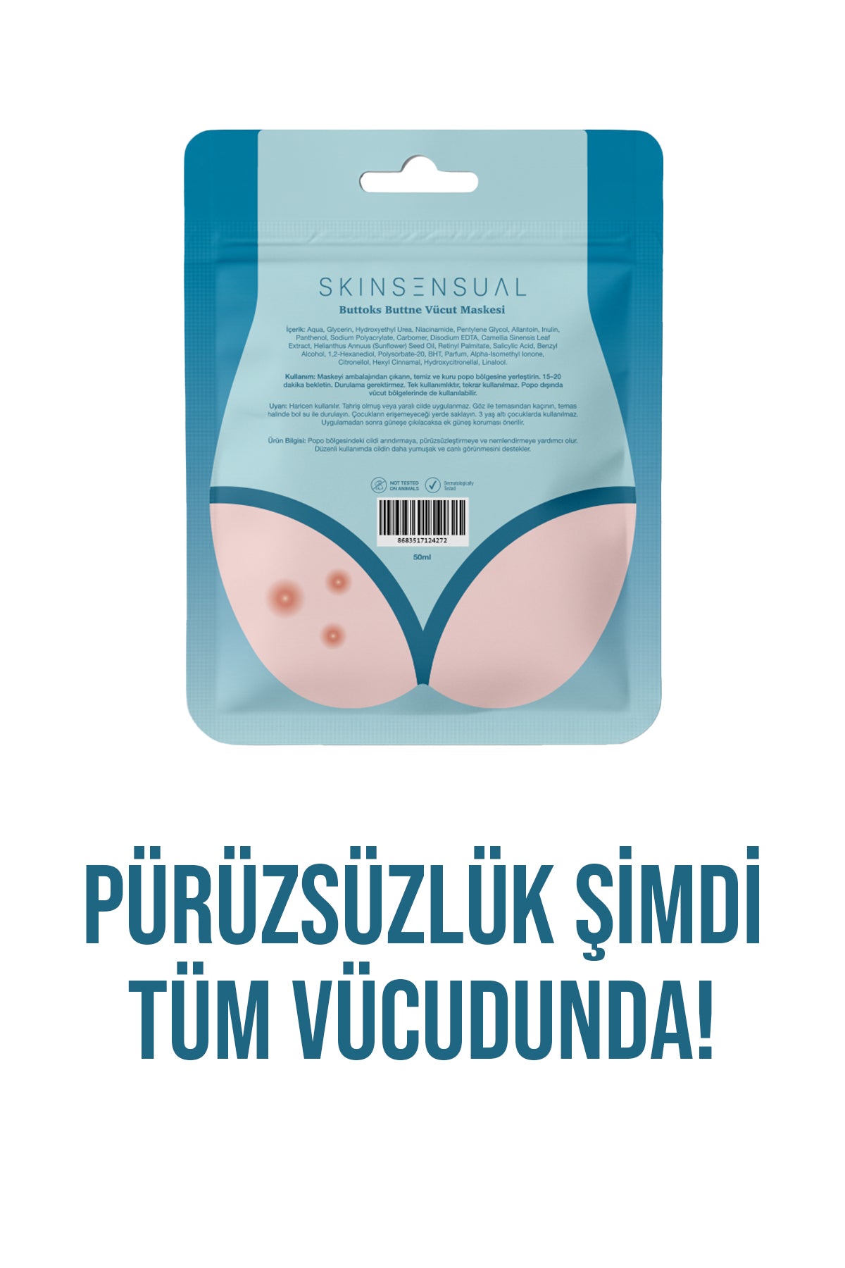 Buttoks Buttne Vücut Maskesi | Vücut Sivilceleri ve Pürüzlere Karşı | 2 Parça