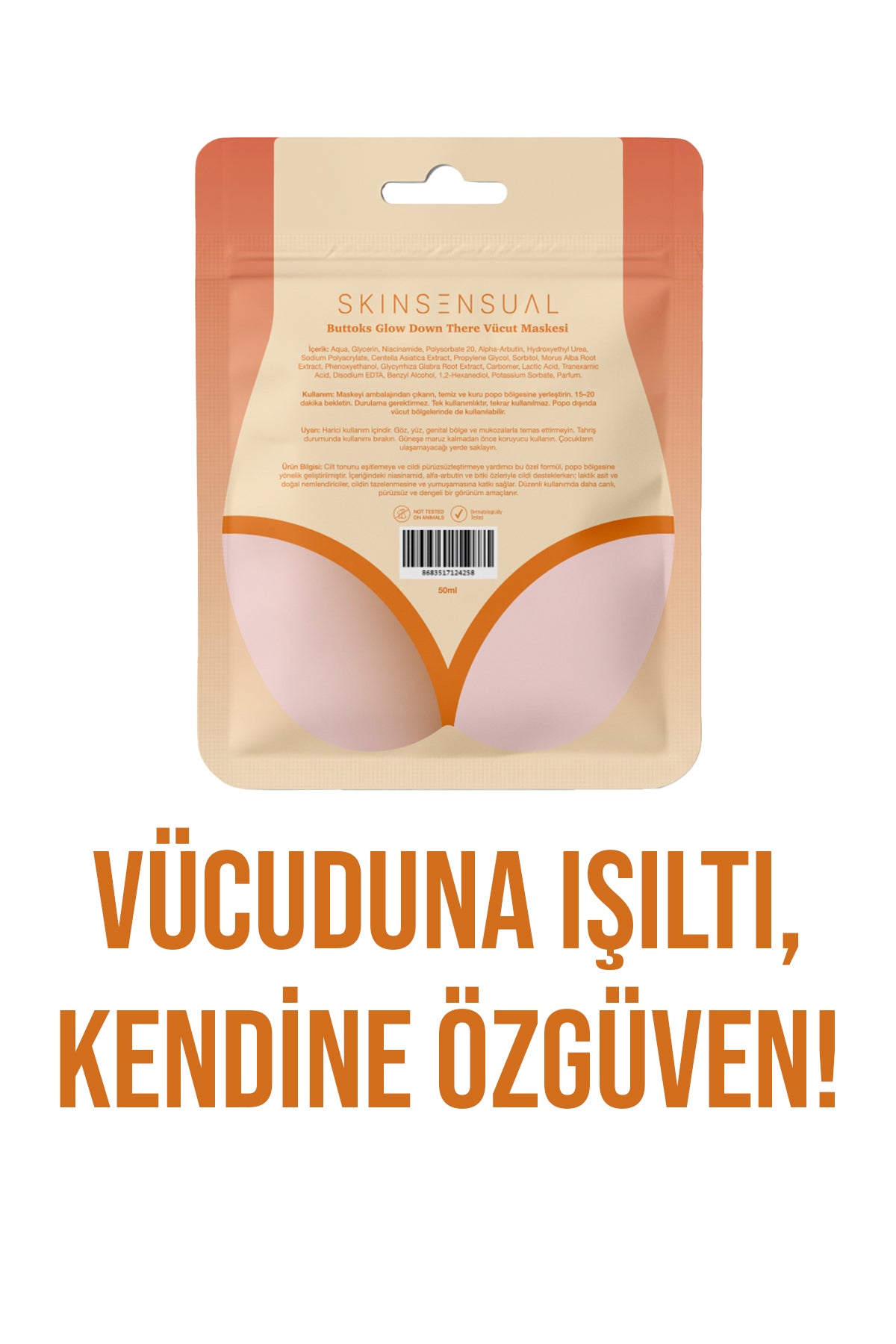 Buttoks Glow Down There Vücut Maskesi | Kararma Karşıtı ve Aydınlatmaya Yardımcı | 2 Parça