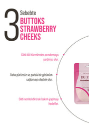 Buttoks Strawberry Cheeks Vücut Maskesi | Çilek ve Tavuk Derisi Görünümüne Elveda | 2 Parça